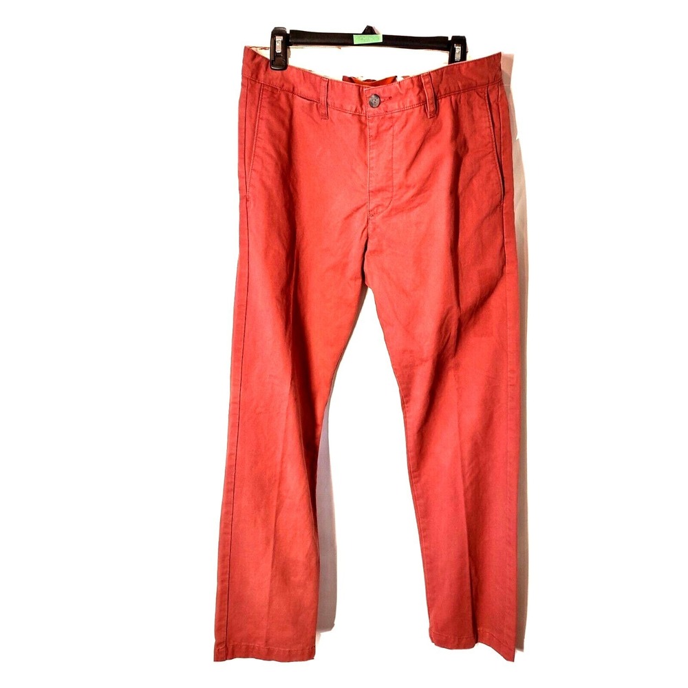 Dockers Chino Pants Men's Denim 33x30Alpha Khaki Slim Tapered Salmon Bold